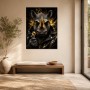 Rhino in Gold: Poster oder Fine Art Print mit urbaner Präsenz