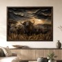 Majestätische Büffel im Abendlicht, Leinwand oder Fine Art Print