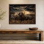 Majestätische Büffel im Abendlicht, Leinwand oder Fine Art Print