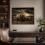 Majestätische Büffel im Abendlicht, Leinwand oder Fine Art Print
