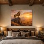 Majestätischer Löwe bei Sonnenuntergang als Wandbild oder Fine Art Print