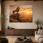 Majestätischer Löwe bei Sonnenuntergang als Wandbild oder Fine Art Print