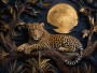 Leopard unter Mondlicht als Wandbild oder Gallery Print