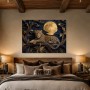 Leopard unter Mondlicht als Wandbild oder Gallery Print