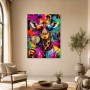 Bunter Giraffen-Style als Modernes Wandbild oder Pop Art Poster