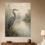 Graureiher am stillen Ufer, Leinwand oder Fine Art Print