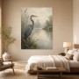 Graureiher am stillen Ufer, Leinwand oder Fine Art Print