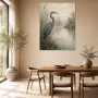 Graureiher am stillen Ufer, Leinwand oder Fine Art Print
