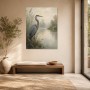 Graureiher am stillen Ufer, Leinwand oder Fine Art Print