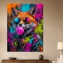 Bunter Fuchs mit Sonnenbrille, Poster oder Wandbild im Street-Art-Stil