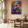 Bunter Fuchs mit Sonnenbrille, Poster oder Wandbild im Street-Art-Stil