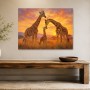 Giraffen im goldenen Licht, Leinwand oder Kunstdruck