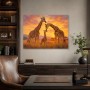 Giraffen im goldenen Licht, Leinwand oder Kunstdruck