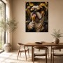Bulldog im Streetstyle als Poster oder Leinwand