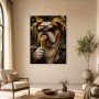 Bulldog im Streetstyle als Poster oder Leinwand