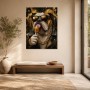 Bulldog im Streetstyle als Poster oder Leinwand