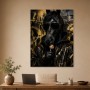 Black Horse mit Sonnenbrille als Leinwand oder Poster