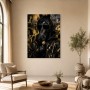 Black Horse mit Sonnenbrille als Leinwand oder Poster