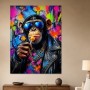 Bunter Schimpanse mit Sonnenbrille, Acrylbild oder Poster