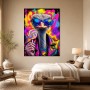 Ostrich mit Sonnenbrille, Pop Art Leinwand oder Poster
