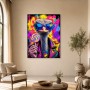 Ostrich mit Sonnenbrille, Pop Art Leinwand oder Poster