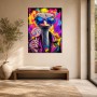 Ostrich mit Sonnenbrille, Pop Art Leinwand oder Poster