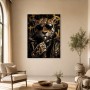 Leopardenporträt als Luxus Wandbild oder Acrylbild
