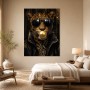 Eleganter Leopard mit Sonnenbrille, Designer Wandbild oder Fine Art Print