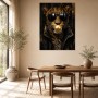 Eleganter Leopard mit Sonnenbrille, Designer Wandbild oder Fine Art Print