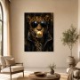 Eleganter Leopard mit Sonnenbrille, Designer Wandbild oder Fine Art Print