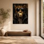 Eleganter Leopard mit Sonnenbrille, Designer Wandbild oder Fine Art Print