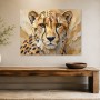 Cheetah Porträt als Wandbild oder Acrylbild mit goldener Wirkung