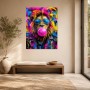 Löwe mit Sonnenbrille als Pop Art Wandbild oder Poster