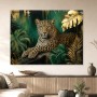 Elegantes Leopardmotiv als Leinwand oder Galerie Print
