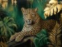 Elegantes Leopardmotiv als Leinwand oder Galerie Print