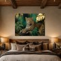Elegantes Leopardmotiv als Leinwand oder Galerie Print
