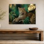 Elegantes Leopardmotiv als Leinwand oder Galerie Print