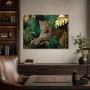 Elegantes Leopardmotiv als Leinwand oder Galerie Print