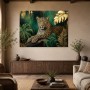 Elegantes Leopardmotiv als Leinwand oder Galerie Print