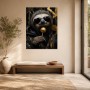Stylischer Faultier Look als Gallery Print oder Acrylbild