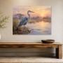 Graureiher am Abendlicht, Leinwandbild oder Fine Art Print