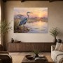 Graureiher am Abendlicht, Leinwandbild oder Fine Art Print