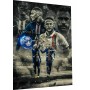 Leinwand Bilder Wandbilder Sport Fußball Mbappe Neymar - Hochwertiger Kunstdruck