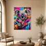 Bunte Koala mit Sonnenbrille, Poster und Acrylbild im Pop Art Stil