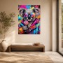 Bunte Koala mit Sonnenbrille, Poster und Acrylbild im Pop Art Stil