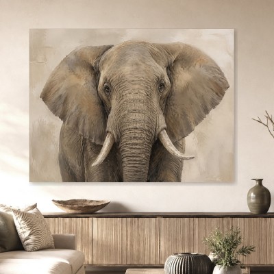 Majestätischer Elefant als Wandbild oder Kunstdruck