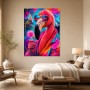 Flamingo mit Sonnenbrille, Kunstwerk oder Modernes Wandbild