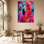 Flamingo mit Sonnenbrille, Kunstwerk oder Modernes Wandbild