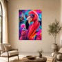 Flamingo mit Sonnenbrille, Kunstwerk oder Modernes Wandbild