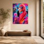 Flamingo mit Sonnenbrille, Kunstwerk oder Modernes Wandbild
